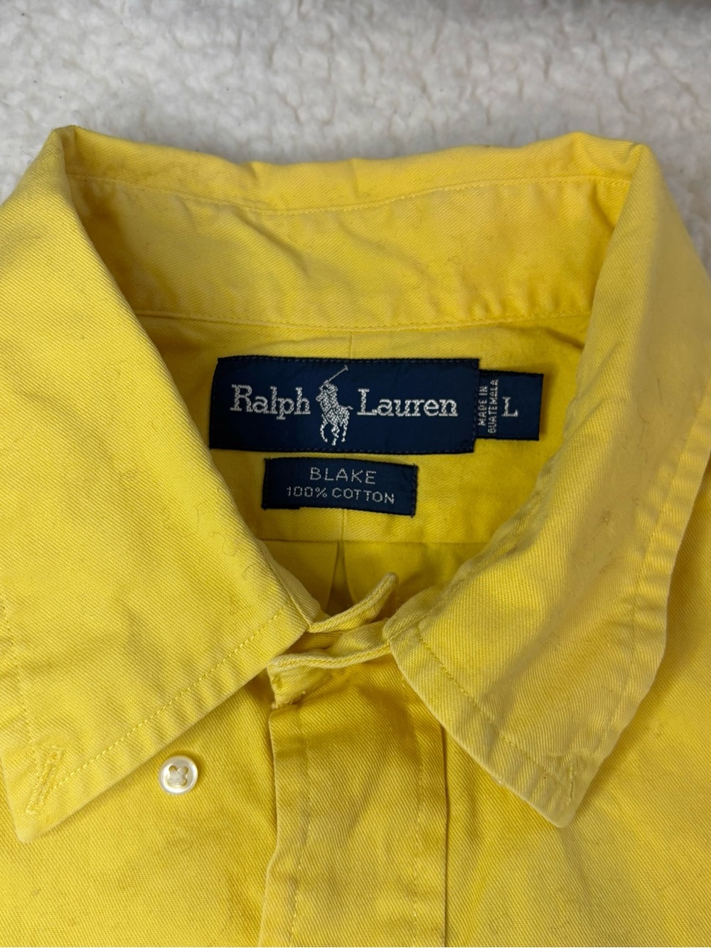 Polo Ralph Lauren Men Yellow Classic Blake Long Sleeve Button Shirt - Picture 8 of 12
